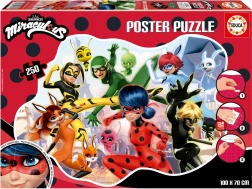 Puzzle poster La Coccinelle Miraculeuse et le Chat Noir 250 pièces