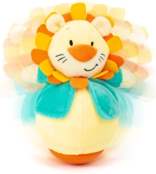 lion ronronnant en peluche small foot avec base auto-balançante