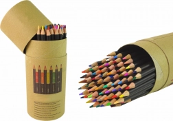 Set de Crayons de Couleur en Tube avec Taille-crayon et Gomme 74 pcs