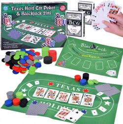 Jeu de cartes Poker et Blackjack Set 2-en-1