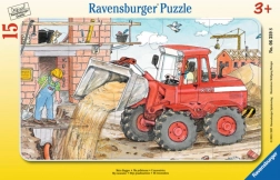 RAVENSBURGER puzzle encastré chantier avec pelleteuse 15 pièces