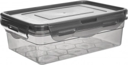 Boîte alimentaire en plastique avec couvercle et joint en silicone, gris, 850 ml