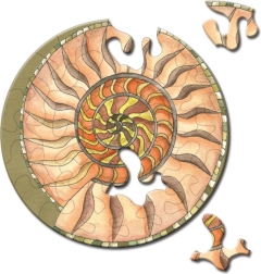 Mini puzzle rond CURIOSI Picoli – escargot, 33 pièces