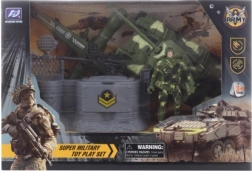 Set militaire avec drone, soldat et tank