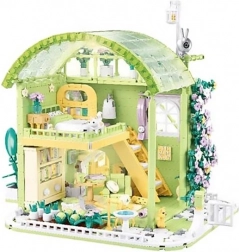 Sluban maisonnette de printemps – petite maison de jardin pastel avec éclairage