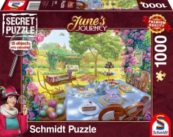 Schmidt Secret Puzzle June's Journey : Thé au jardin 1000 pièces