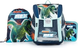 Set scolaire Premium Light dinosaure – sac à dos, sac de sport et trousse