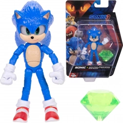 Figurine SONIC 3 hérisson 12 cm avec émeraude