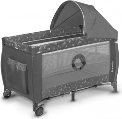Lit parapluie pour enfants Lionelo Sven Plus gris