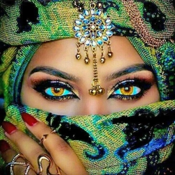 Peinture au diamant 7D Regard captivant 30x40 cm