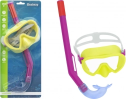 Masque de snorkeling pour enfants avec tuyau jaune et rose Bestway