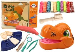 Coffret créatif dentiste dinosaure avec pâte à modeler et accessoires
