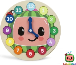 Cocomelon horloge en bois éducative