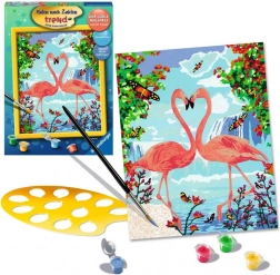 Peinture par numéros - Flamants amoureux