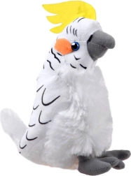 Peluches perruche Cacatoès blanc 17 cm