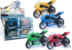 Moto de course en métal 11 cm