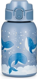 Thermos en acier inoxydable avec paille Petite&Mars 350 ml Whale Song