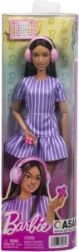 Barbie Fashionistas mannequin en robe violette à rayures