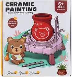 Tour de potier turquoise à piles pour enfants