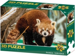 Puzzle 3D panda rousse 100 pièces