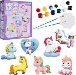 Woopie kit créatif moulages en plâtre et peinture – licornes