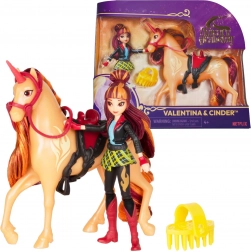 Unicorn Academy Valentina et Cinder – figurine de fille et licorne avec accessoires