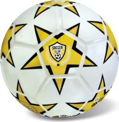 Ballon Soccer Club jaune 23 cm en caoutchouc