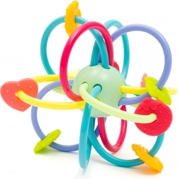 Anneau de dentition en silicone avec hochet BABY MIX