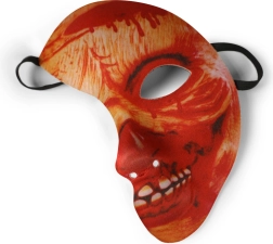 Masque de carnaval demi-visage ensanglanté