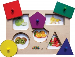 Just Jigsaws Puzzle en bois Formes et mémoire 6 pièces et 4 modèles