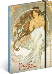 NOTIQUE bloc-notes Alfons Mucha – Musique, ligné