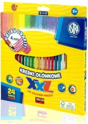 Crayons de couleur Astra à mine XXL, 24 pièces
