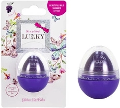 LUKKY baume à lèvres pailleté en forme d’œuf, violet