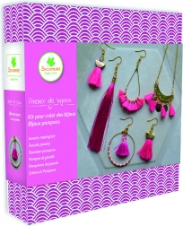 Kit créatif pour fabriquer des bijoux à pompons