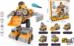 Robot 5-en-1 transformable en véhicules DIY