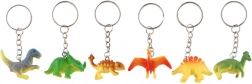 Porte-clés dinosaure en plastique 7 cm – assortiment de modèles