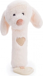 Bigjigs Baby hochet 3-en-1 chien avec pouet et anneau de dentition