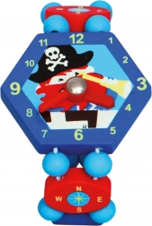 Bino montre en bois Pirate bleue