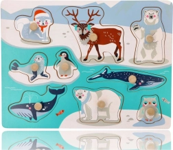 Puzzle avec poignées d’animaux arctiques