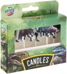Bougies d’anniversaire 3D dinosaures, 5 pcs