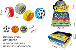 Balle yo-yo sportive avec effets lumineux 5,5 cm