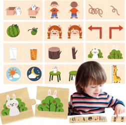 Puzzle en bois avec images d'opposés VIGA