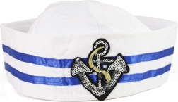 Casquette de marin pour enfant blanche