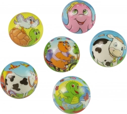Balle rebondissante en mousse Animaux 6 cm