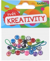 Perles colorées avec cordon