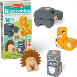 Blocs de construction en bois Amis de la forêt 16 pièces MELISSA & DOUG