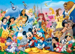 Puzzle en bois Educa Disney – Monde fabuleux, 100 pièces
