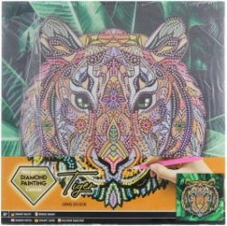Peinture diamant sur cadre tigre 30 × 30 cm GRAFIX