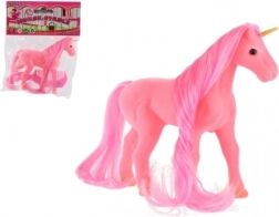 Licorne rose à coiffer avec peigne 14 cm