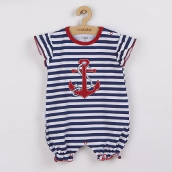 Combinaison d’été en coton pour fille NEW BABY Marine